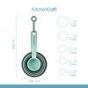 Odměrky KitchenCraft sada 5 ks – kuchyňské odměrky, modrá a zelená8