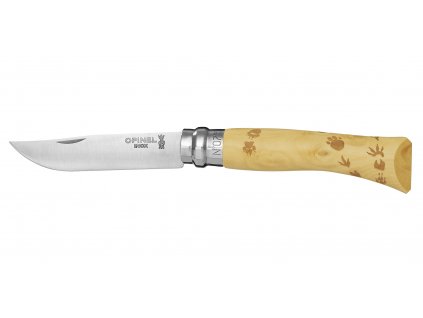 Zatvárací nôž VRI N°07 Inox 8 cm buk, motív Tlače, OPINEL