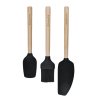 Sada KitchenAid se stěrkou, mašlovačkou a lžící, bambus a silikon, černá