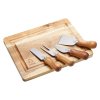 Prkénko na sýry s noži KitchenCraft Artesà, sada 5 ks, akáciové dřevo 3