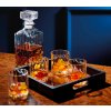 Karafa a skleničky na rum a whisky broušená 900 ml a 2 x 200 ml, BarCraft 2