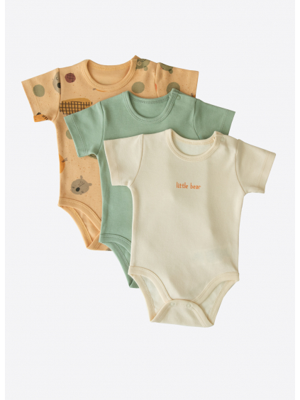 3-PIECE SET - SHORT SLEEVED BODY - LITTLE BEAR_S12435