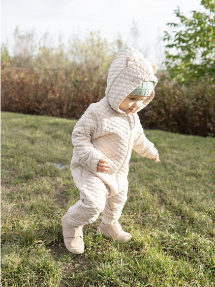 QUILTED ROMPER WITH A HOOD_11230