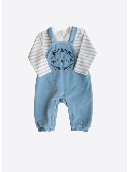 organik victor salopet 2li takim mavi 40663b