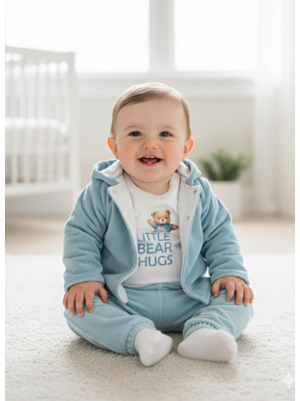 organik boris 3lu takim mavi 57bc