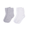 Sada 2 párů ponožek BASIC_S52060 (Barva & Vzor ŠEDÁ / RŮŽOVÁ, Velikost 18 - 24 MĚSÍCŮ)