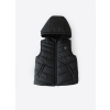 Quilted vest with hood_S69412