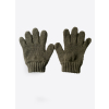 Dětské pletené rukavice olivová_S87287