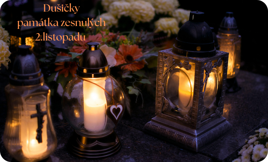 Hřbitovní svíčky a lucerny - světlo vzpomínky na Dušičky