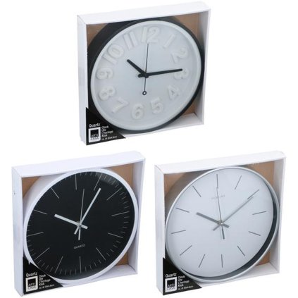 Nástěnné hodiny 30cm MIX barev