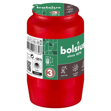 Náplň do hřbitovních kahanců BOLSIUS 50 hodin červená