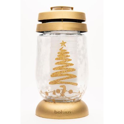 Hřbitovní lucerna BOLSIUS 22 cm zlatý stromek