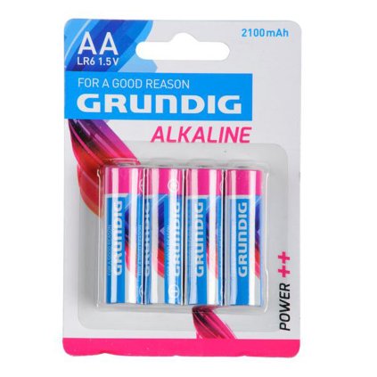 Baterie AA GRUNDIG ALKALINE 2100 mAh, 4ks