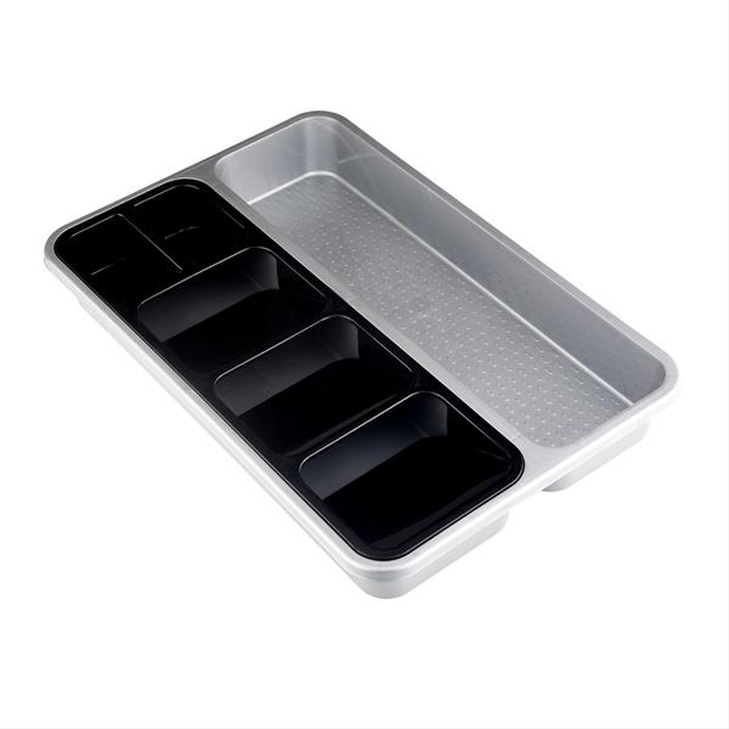 Plastový příborník QLUX 40x26,5cm MIX barev