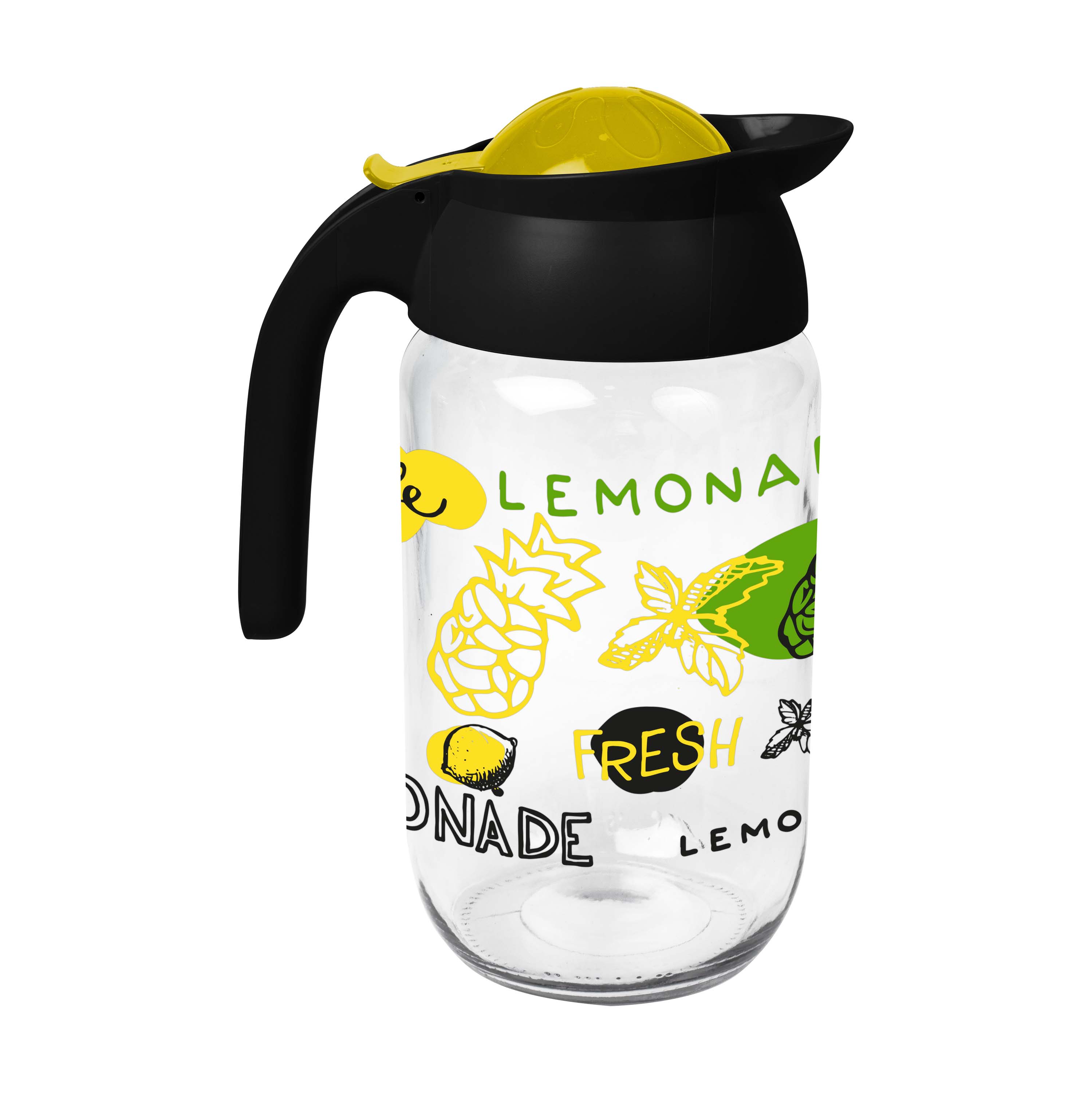 Skleněný džbán s víčkem TORO 1,5l citron