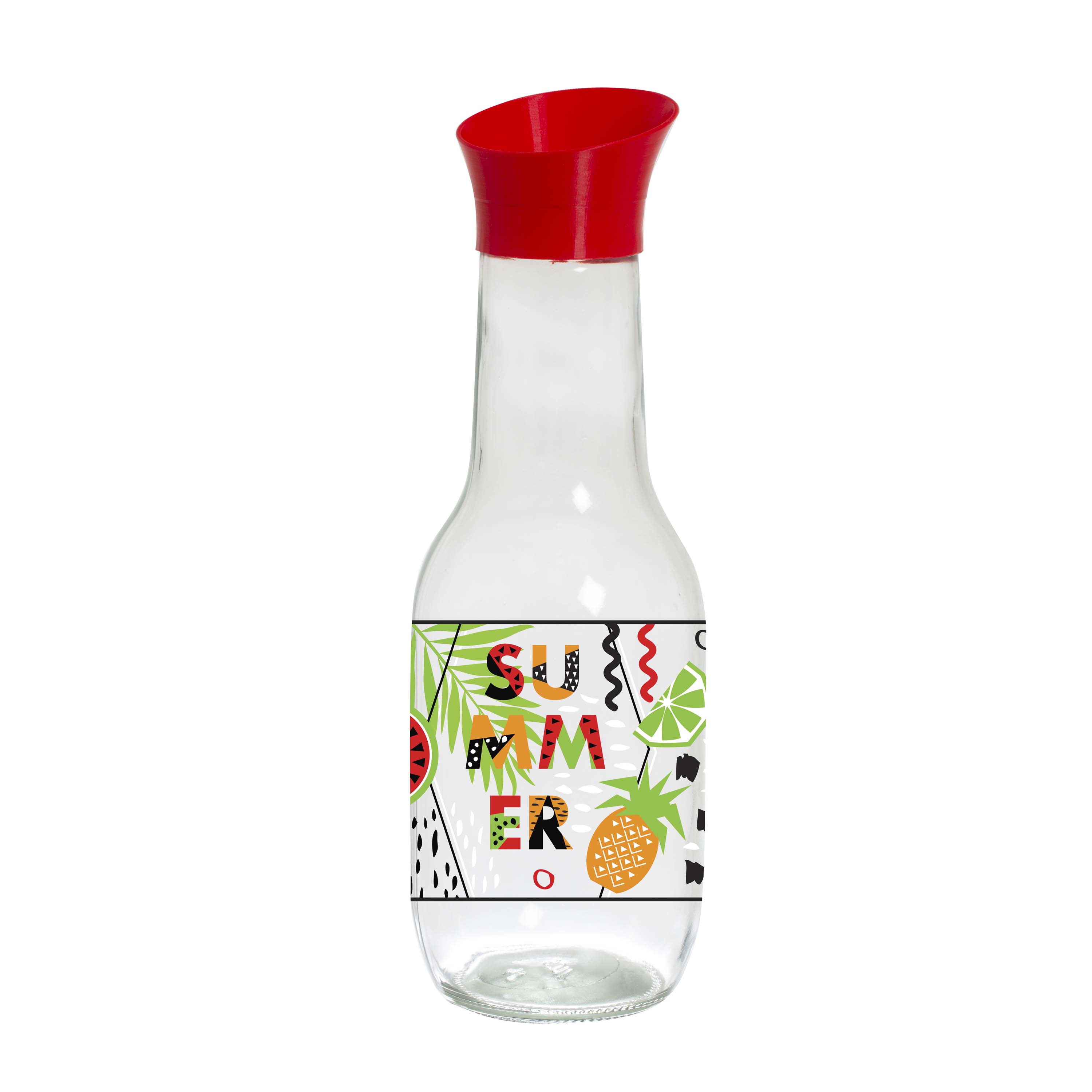 Skleněná karafa s víčkem TORO 1l summer