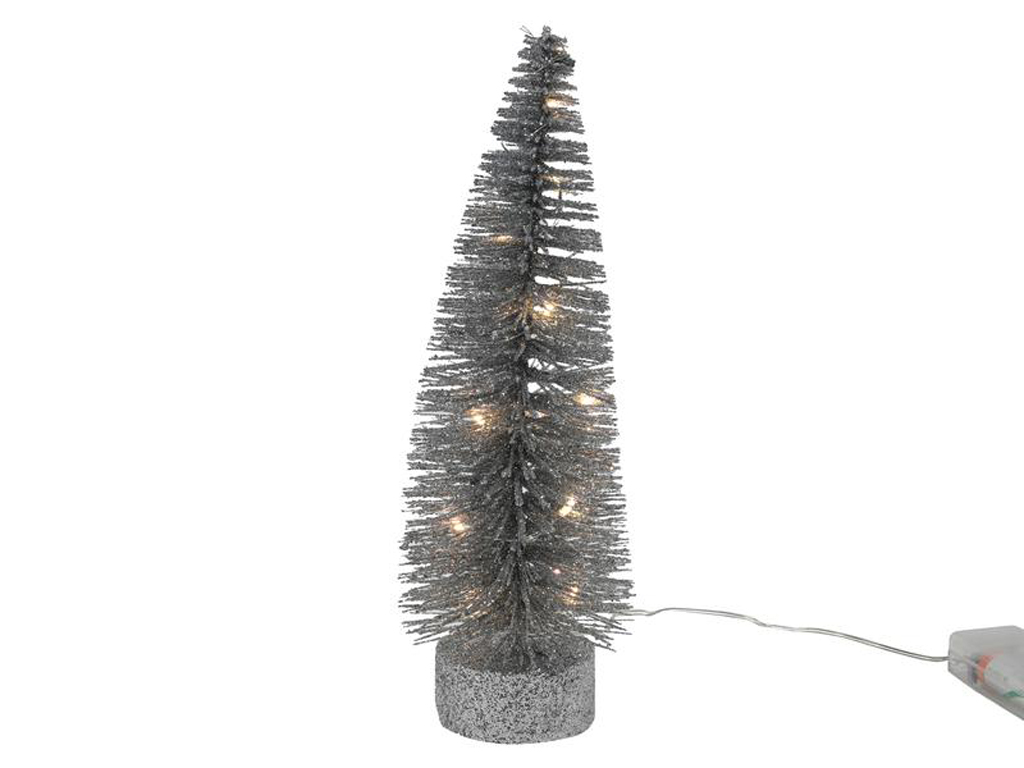 HIT Vánoční dekorace s časovačem 15LED stromek 26cm