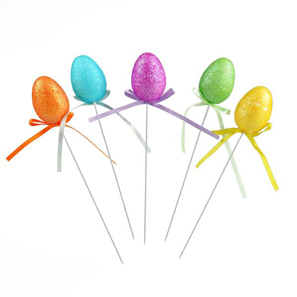 Levně Arpex Brokátové kraslice 20cm zápich 5ks