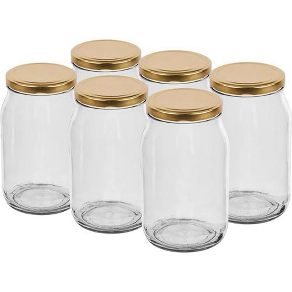 Levně BROWIN SADA SKLENIC TWIST NA ZAVAŘ.900ML S VÍČKEM 82,6KS