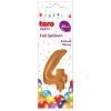 Balónek foliový TORO číslice 4 30cm bronzový