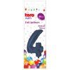 Balónek foliový TORO číslice 4 30cm modrý