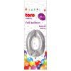 Balónek foliový TORO číslice 0 30cm stříbrný