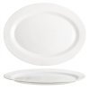 Talíř oválný "Elba", opálové sklo, 36 cm