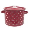 Smaltovaný hrnec s poklicí 5,5l puntíky