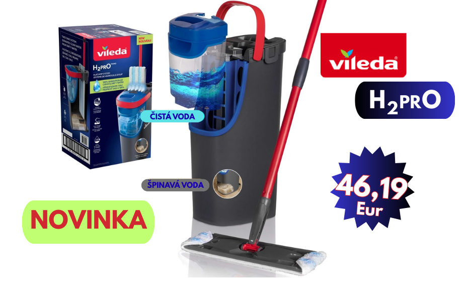 Revolučná NOVINKA - Vileda H₂prO mop – 100% oddelenie čistej a špinavej vody