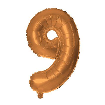 BALÓNOVÁ ČÍSLICA 9, 30 CM, MATNÝ BRONZ