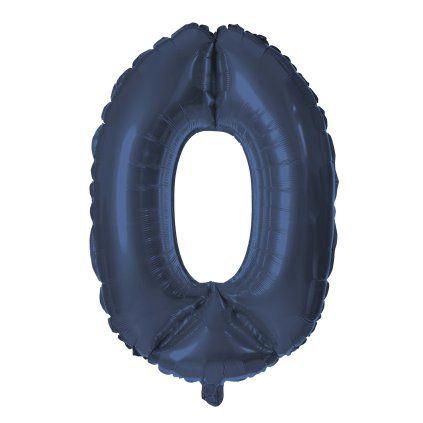 Balónik fóliový TORO číslica 0 30cm modrý