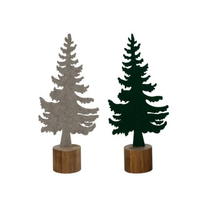 Plstená dekorácia 18cm stromček MIX farieb