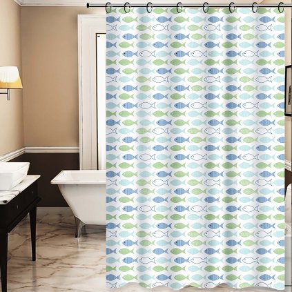 Sprchový záves TORO Premium 178x199cm ryby