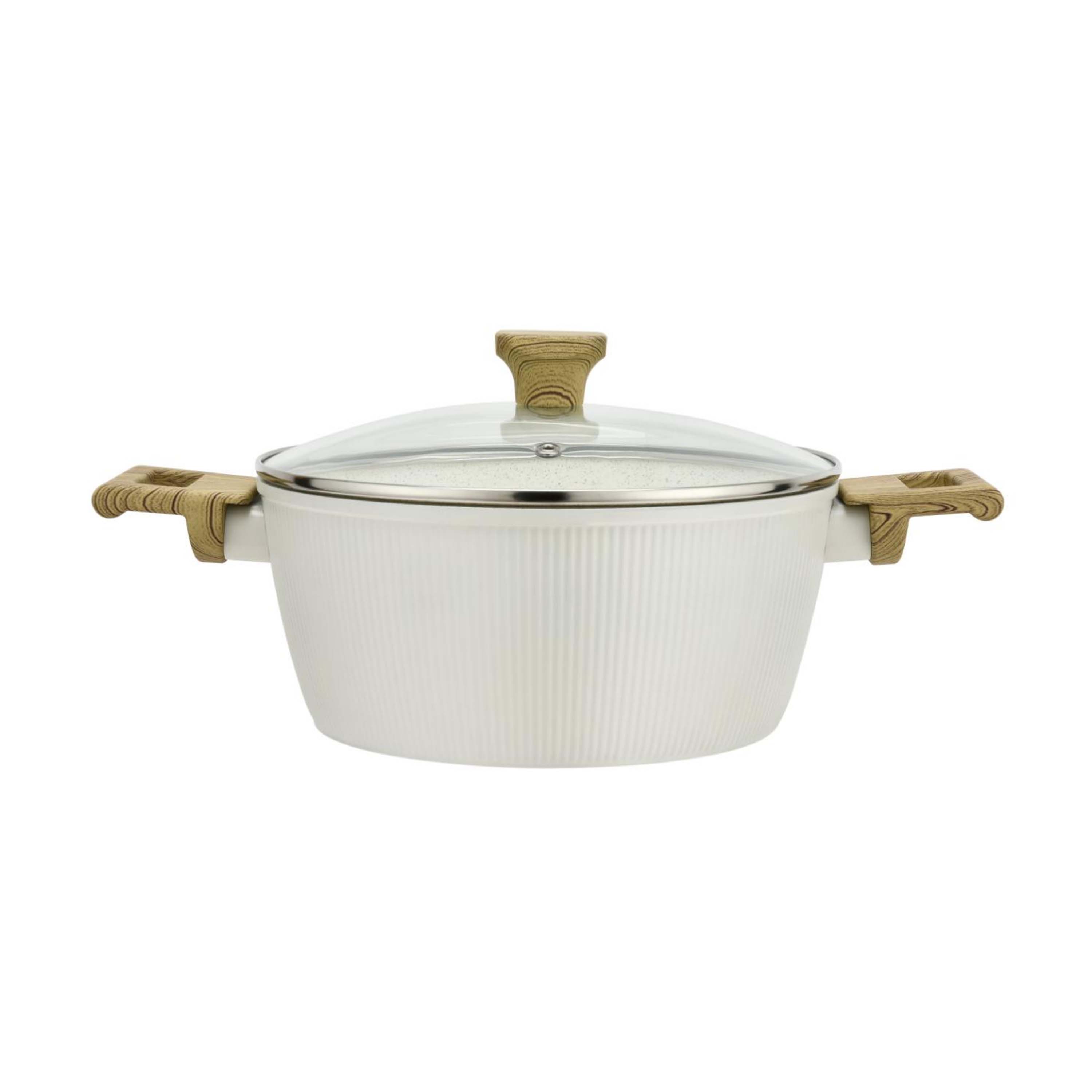 Kastról s pokrievkou KITCHISIMO Bianco 20cm nepriľnavý povrch