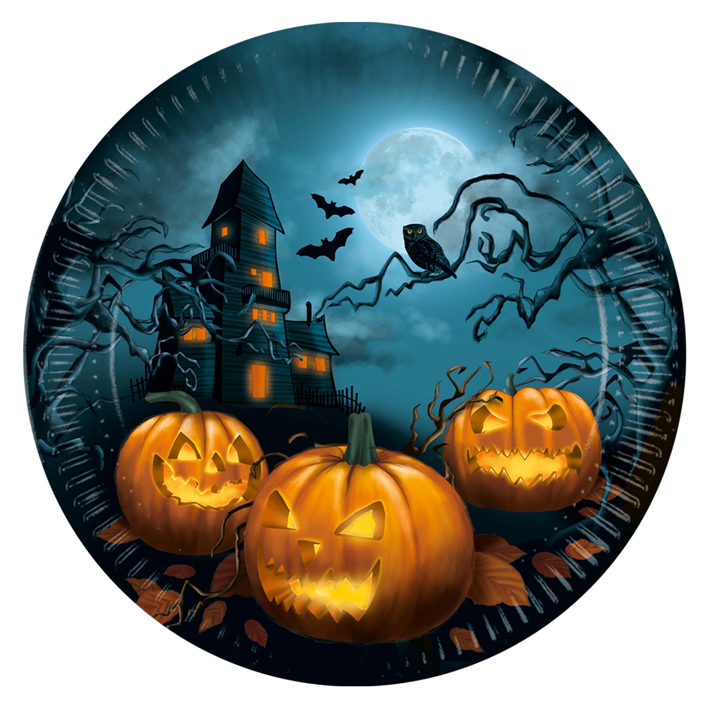 PROCOS Papierový tanier 23cm Halloween 8ks
