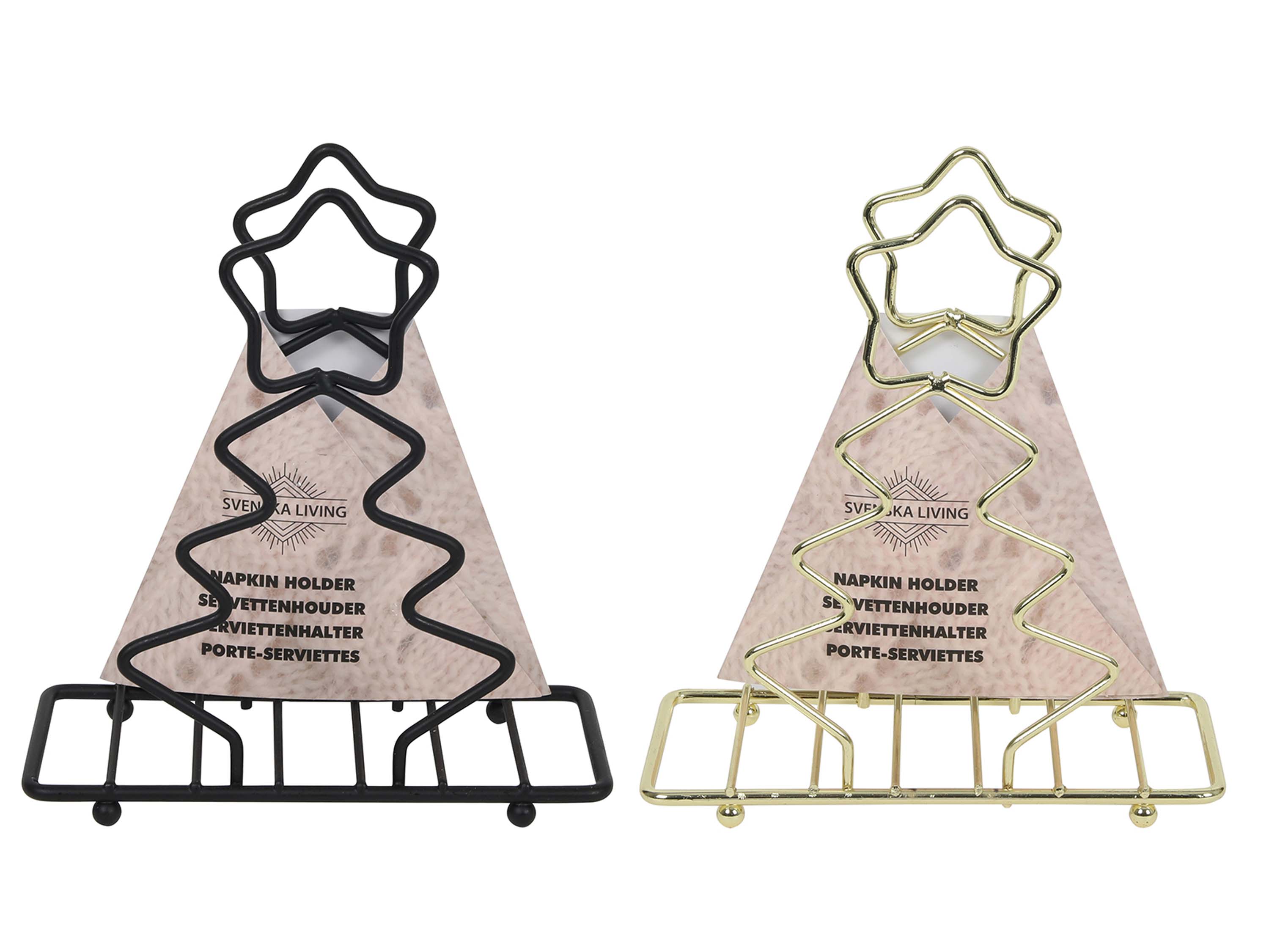 HIT DRŽIAK NA OBRÚSKY VIANOČNÝ STROMČEK ZLATÝ/ČIERNY