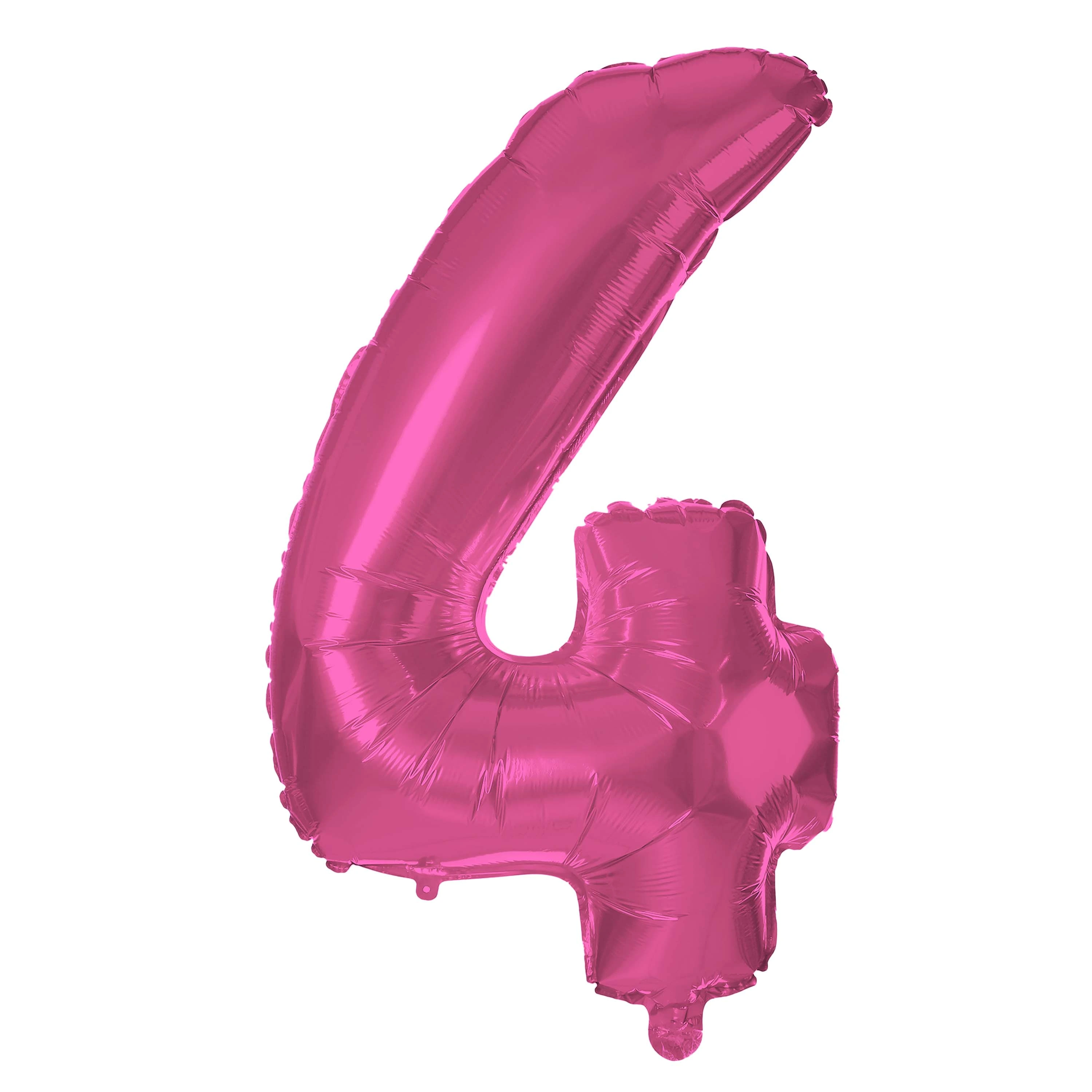 TORO BALÓN S ČÍSLICOU 4, 30 CM, MATNÁ RUŽOVÁ