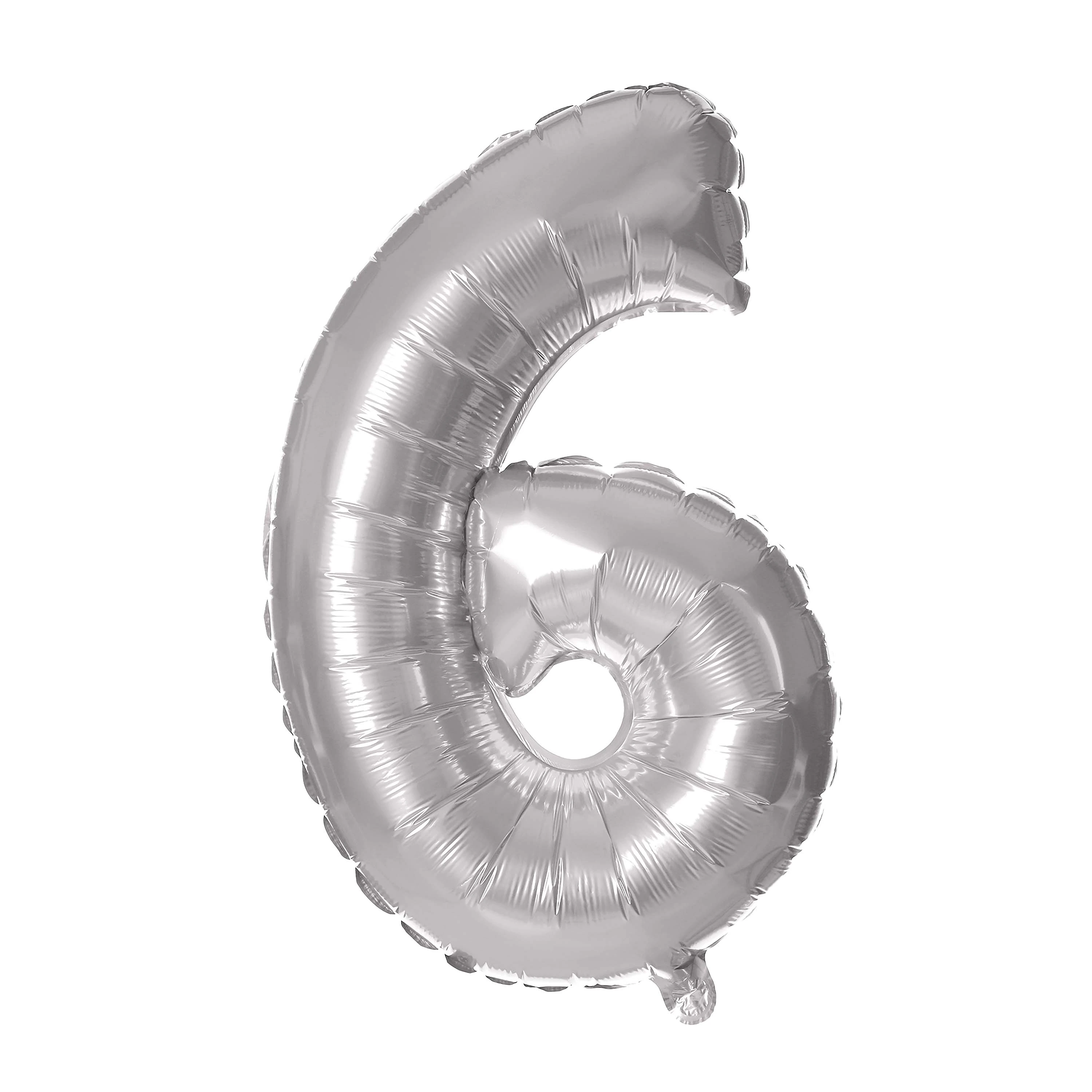 TORO BALÓNOVÁ ČÍSLICA 6, 30 CM, MATNÁ STRIEBORNÁ