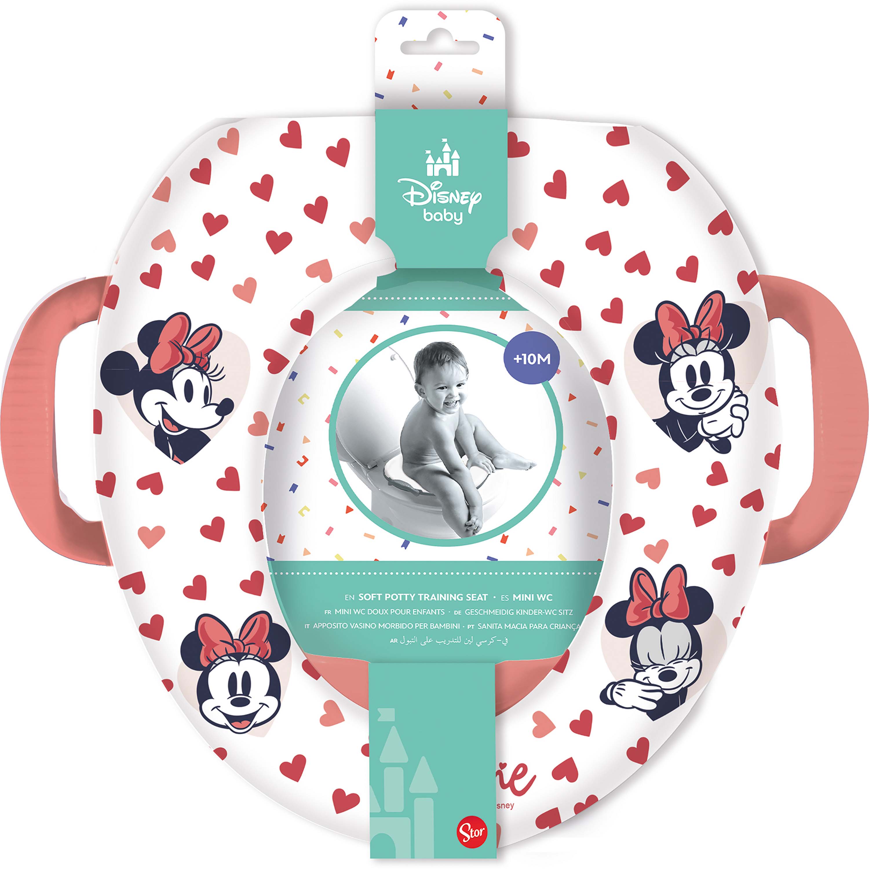 STOR Mäkké sedátko na WC s držadlami MINNIE