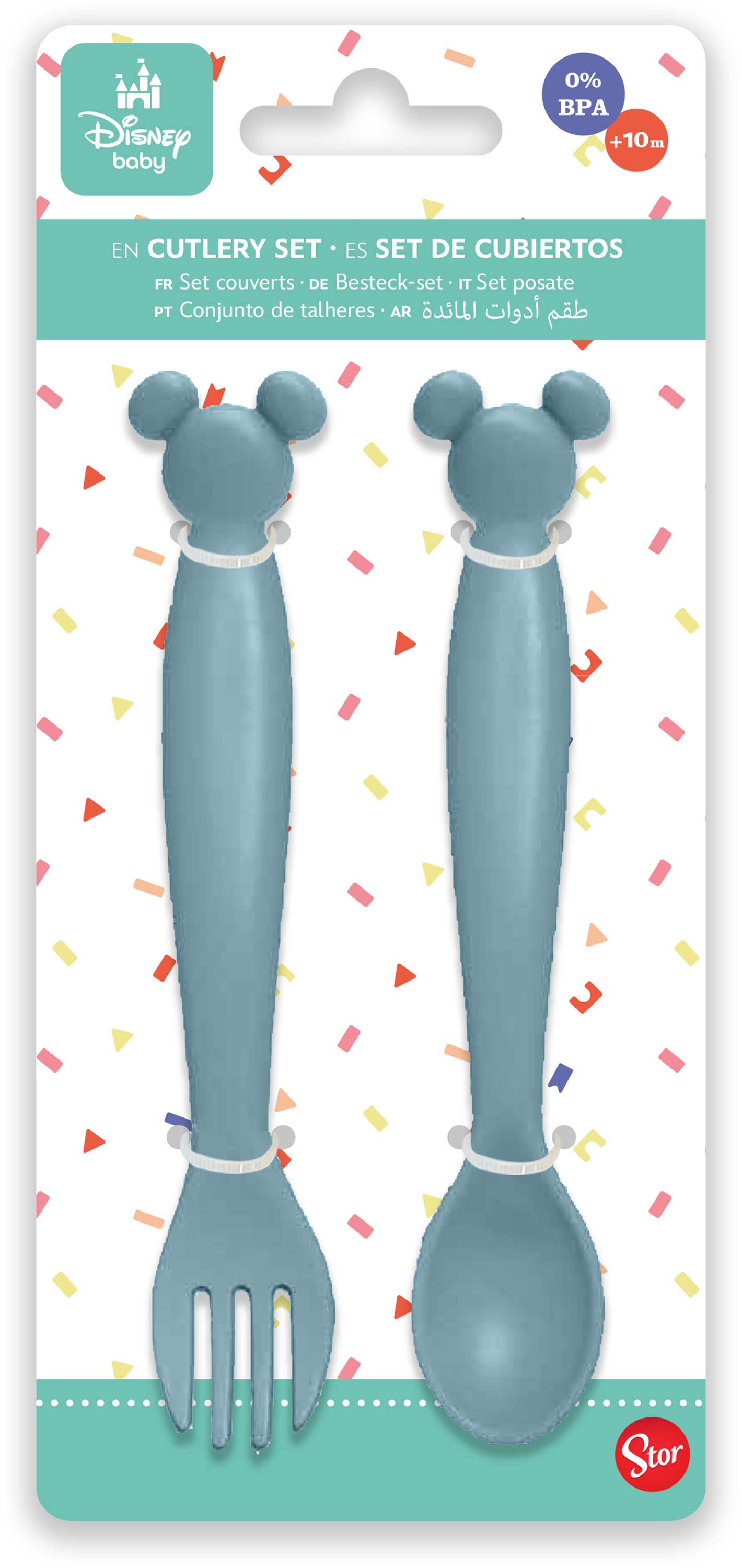 STOR SADA DETSKÝCH PRÍBOROV LYŽICA A VIDLIČKA MICKEY