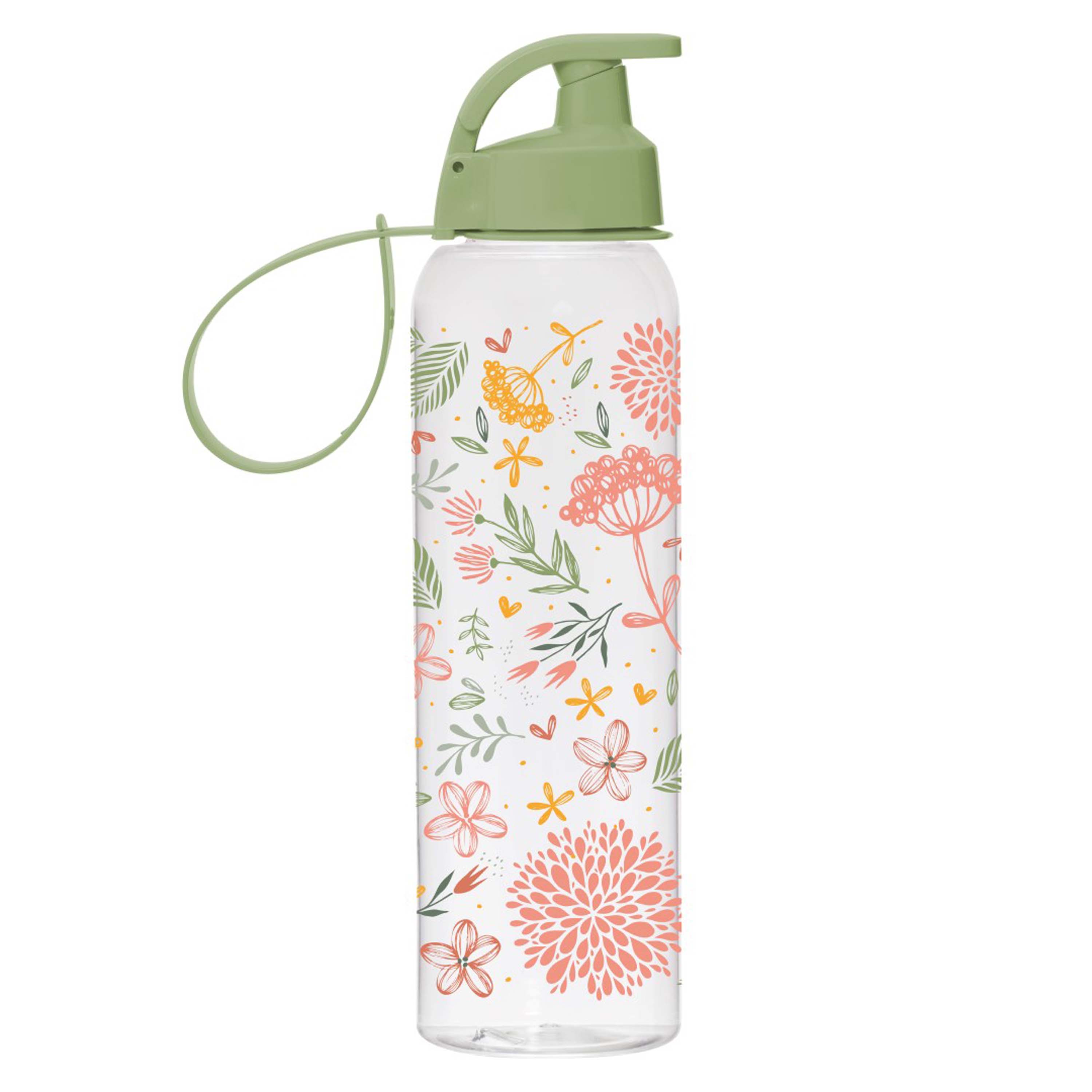 TORO FĽAŠA NA VODU DEKOR BOTANICA 750 ML, SKLO/PLAST