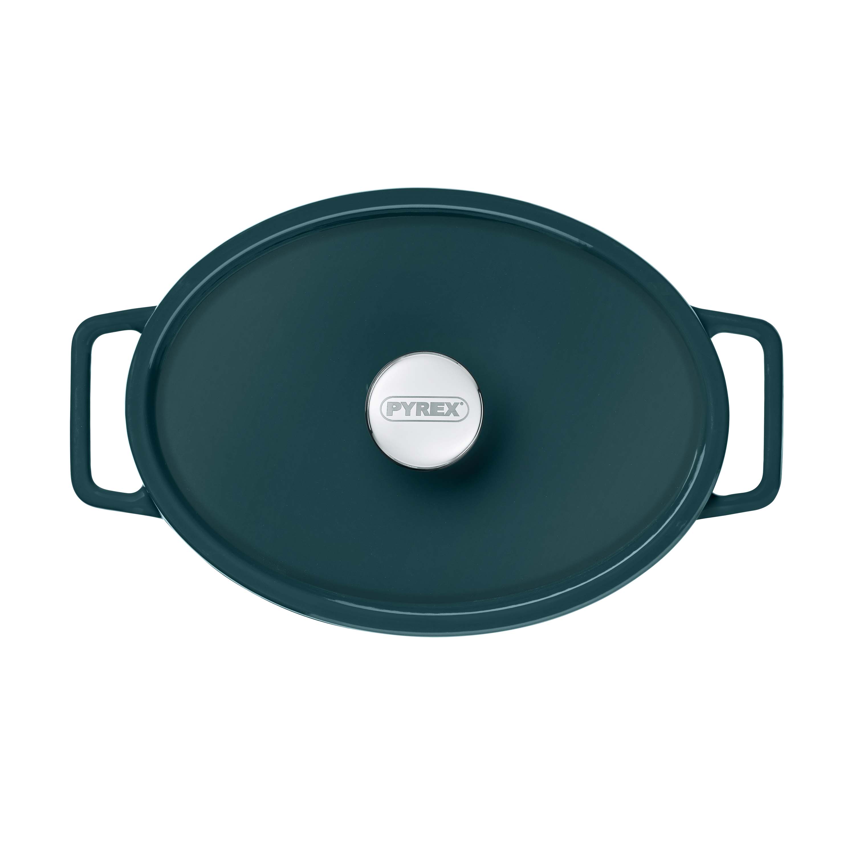 Liatinový kastról s pokrievkou PYREX 4l zelený