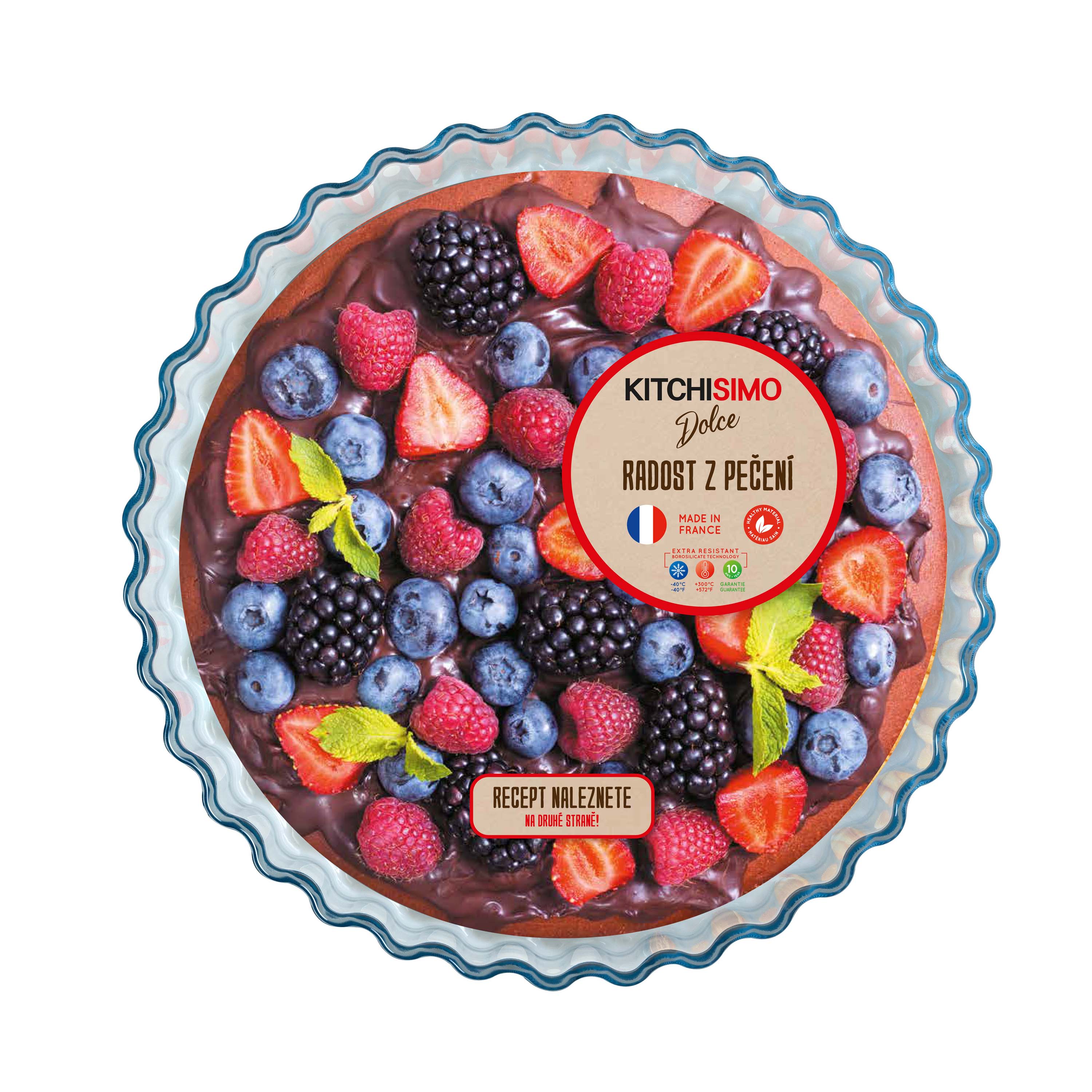 OCUISINE Sklenená zapékacia forma na koláč KITCHISIMO Dolce 27cm, borosilikát