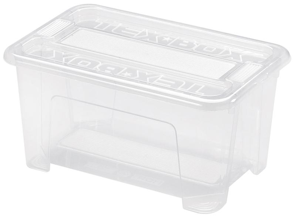 Plastový úložný box s vekom HEIDRUN TexBox 4,5l