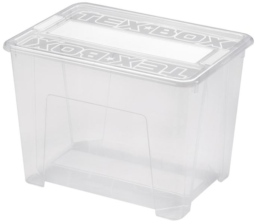 Plastový úložný box s vekom HEIDRUN TexBox 21l