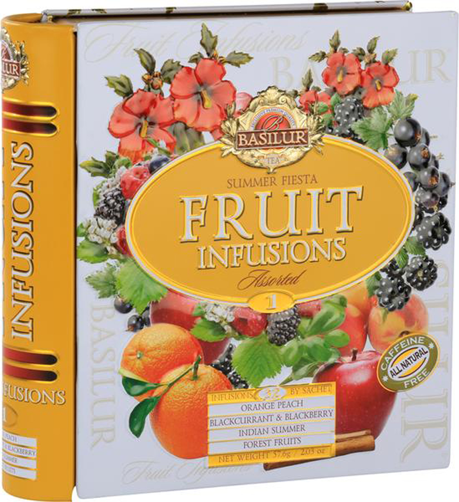Čaj Basilur Fruit Infusions Book Plech 32 x 1,8 g