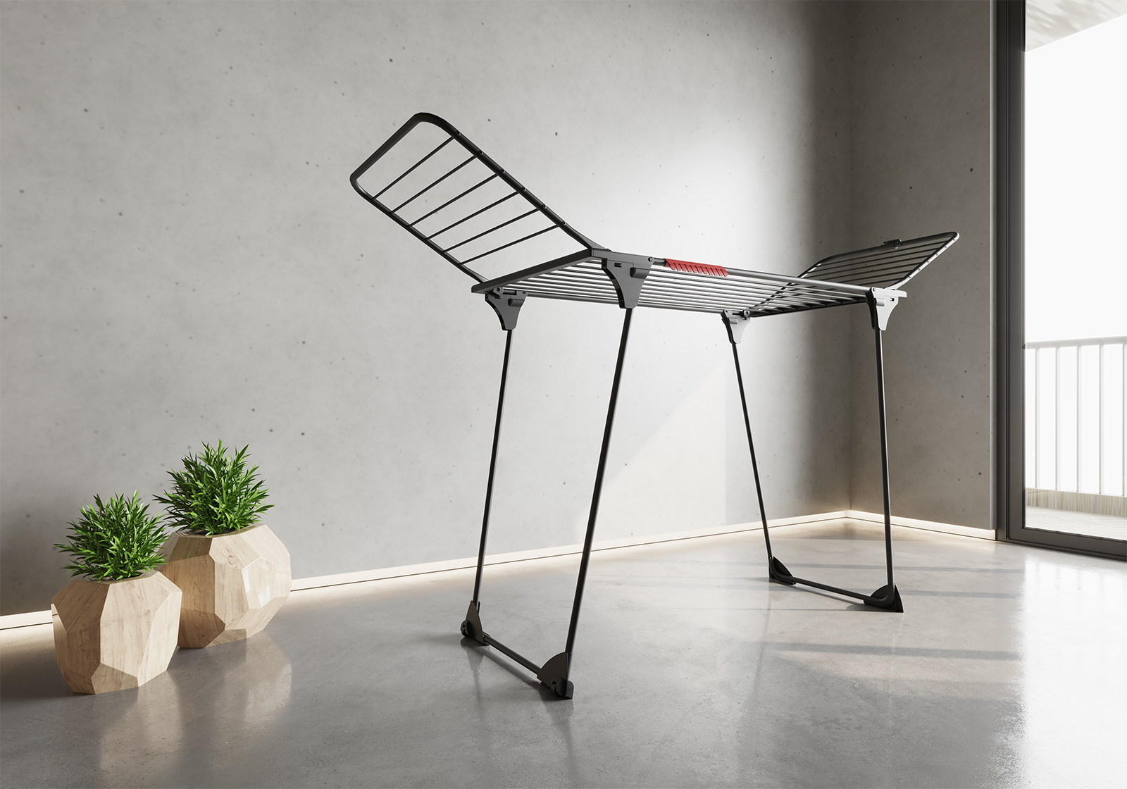 Sušiak na bielizeň VILEDA King čierny 20m