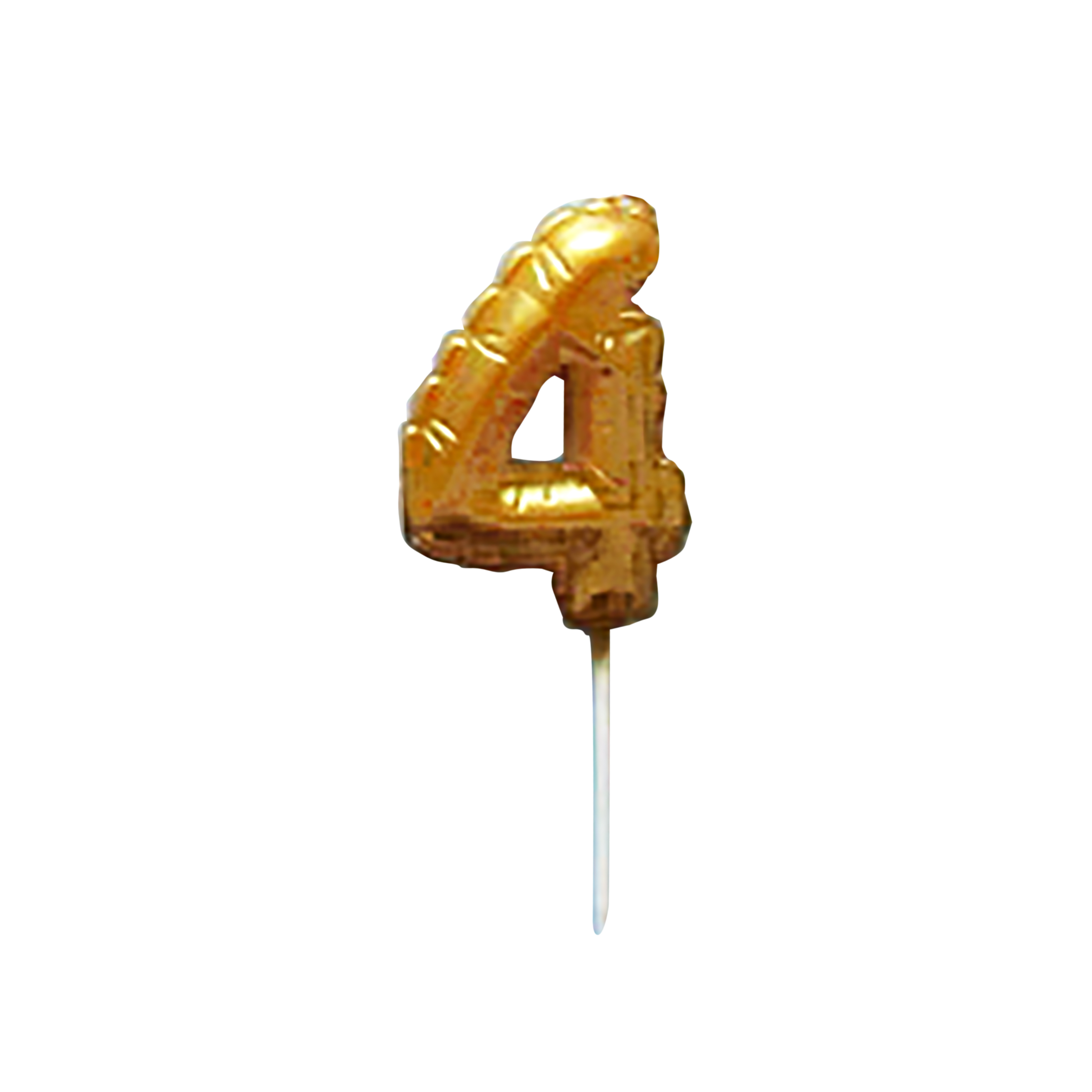 Tortová sviečka číslica "4" TORO zapichovací balónik 6cm