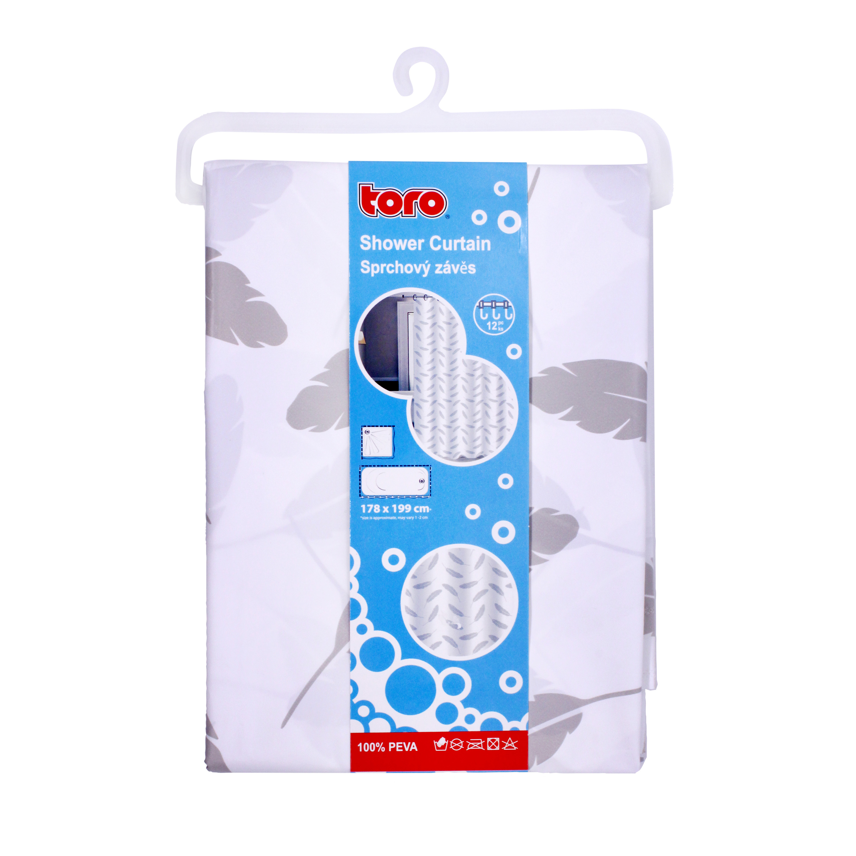 Sprchový záves TORO Premium 178x199cm listy