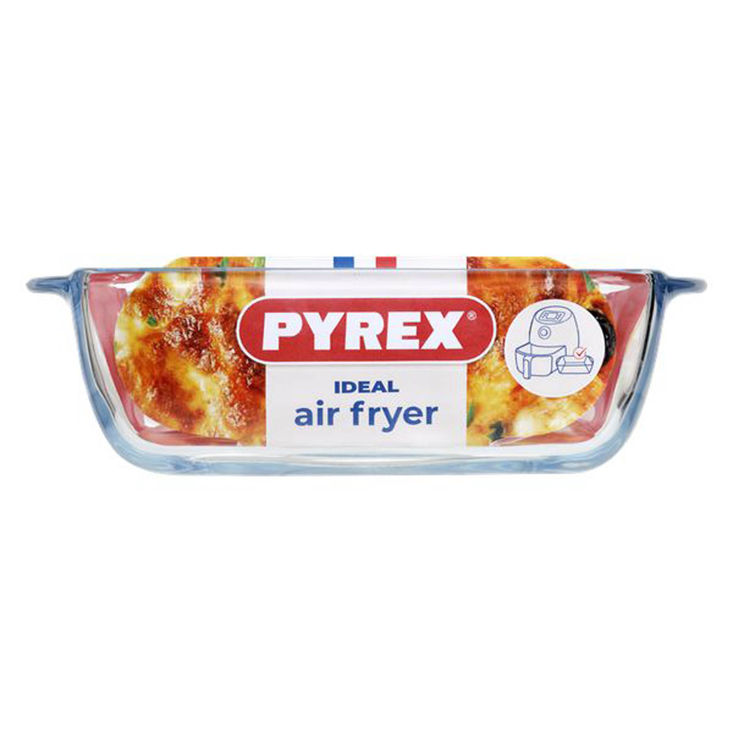 ŠTVORCOVÝ PLECH NA PEČENIE. PYREX 1L, 20X17X6CM, SKLO
